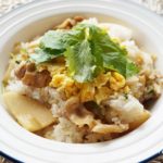平野レミさんのたけのこ混ぜご飯のレシピ。卵と豚肉入りで豪華！