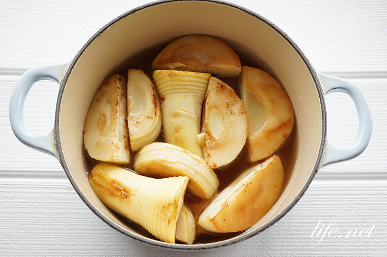 大原千鶴さんのたけのこと豚バラ肉の煮物のレシピ。きょうの料理で話題。