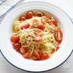 ミニトマトソースパスタのレシピ。切って和えるだけ！超簡単です。