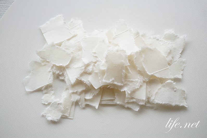 牛乳パック紙すき、和紙の作り方。オクラでトロロアオイの代用も簡単！