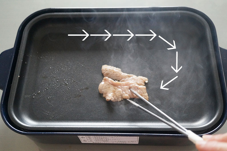 焼き肉のホットプレートの焼き方と温度。美味しく焼ける方法を紹介。