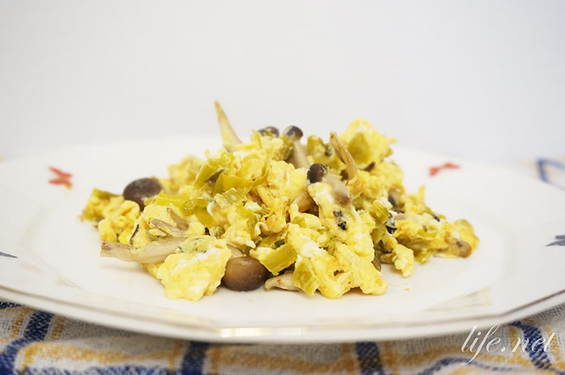 高菜炒り卵の作り方。漬物を使ったお弁当のおかずレシピ。
