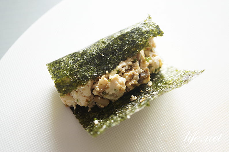 カキフライもどきのレシピ。豆腐と海苔で！ハナタカでも話題。