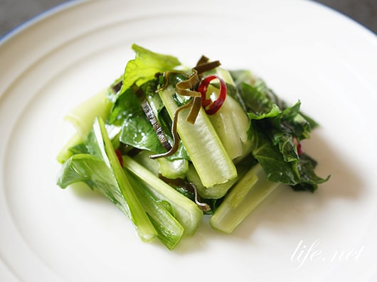 生のままで簡単！さっぱりが美味しい小松菜の浅漬けの作り方。
