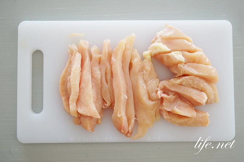 鶏胸肉のスティックフライドチキンのレシピ。ザクザク食感で最高！