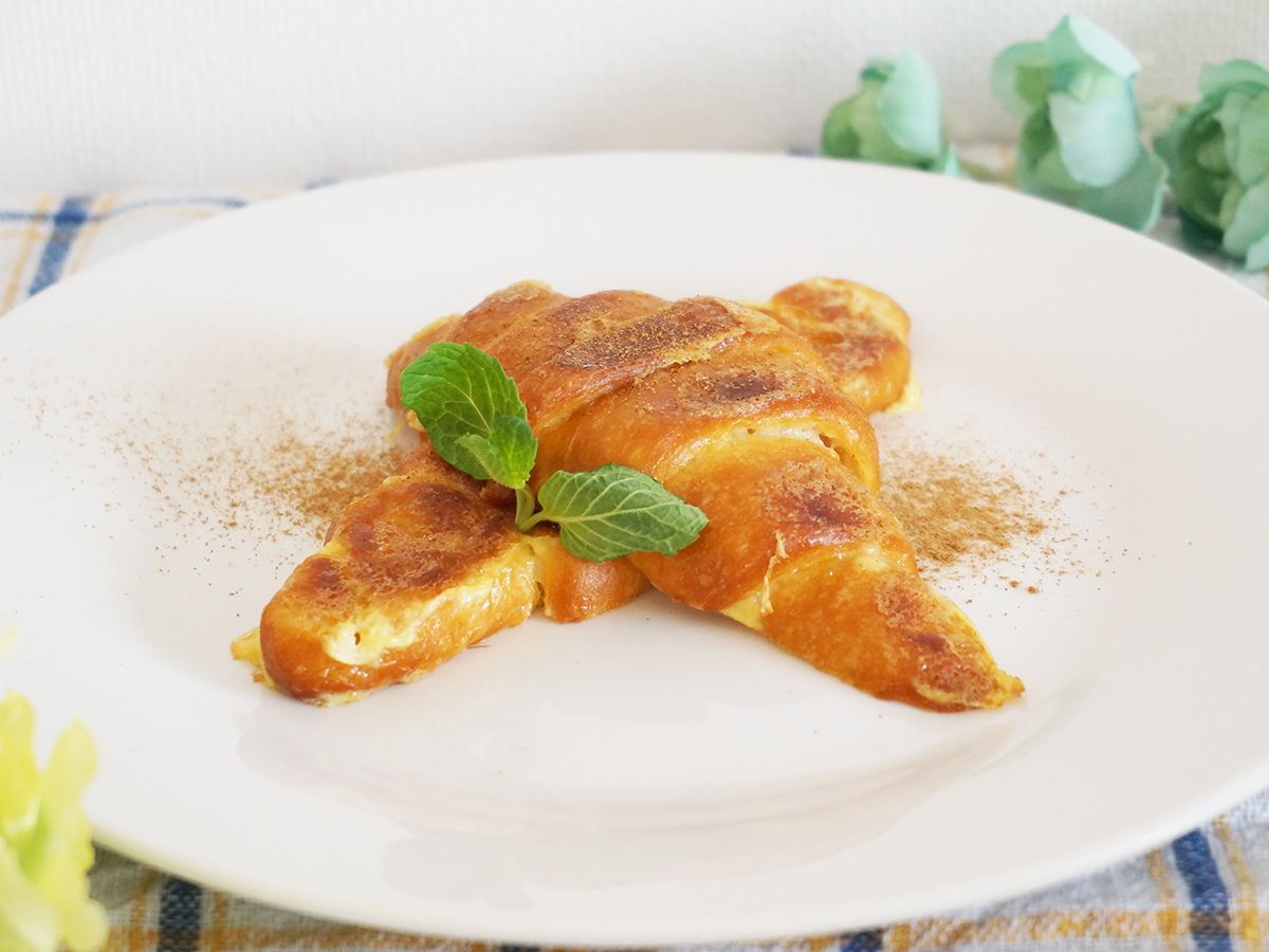 クロワッサンフレンチトーストのレシピ ソレダメで話題の作り方 Life Net