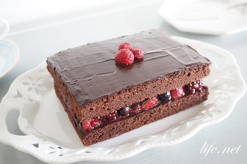 ラズベリーチョコレートケーキのレシピ。冷凍ラズベリーで簡単！ - LIFE.net