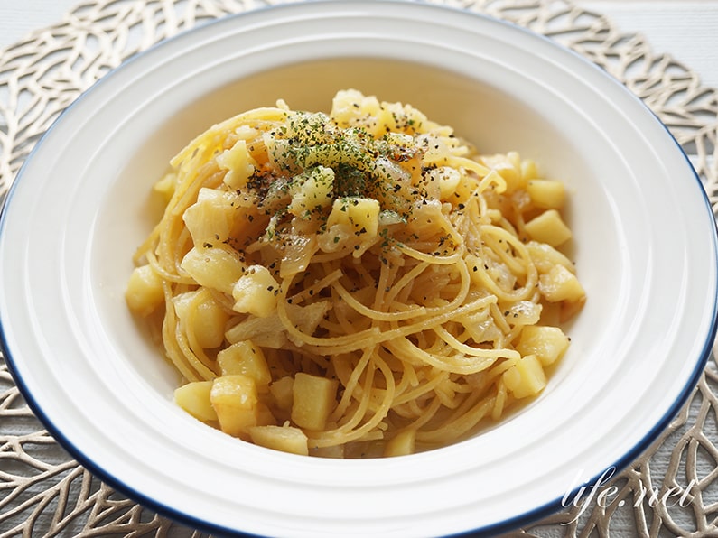ポテトパスタのレシピ。じゃがいもと玉ねぎのイタリアのパスタ。