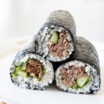 牛肉の巻き寿司のレシピ。大人気！焼肉ロールの作り方。