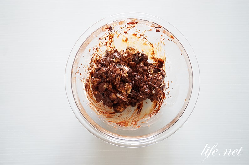 マシュマロチョコレートバーヌガー風のレシピ。混ぜて冷やすだけで簡単！
