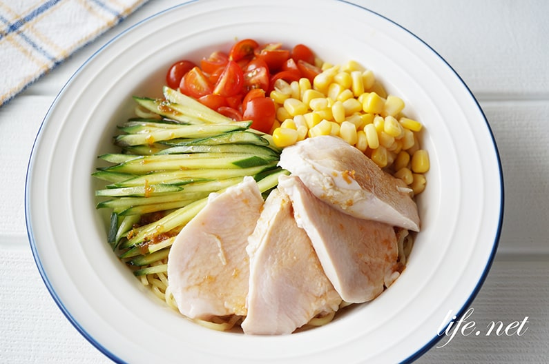 あさイチのよだれ鶏の冷やし中華のレシピ。鶏胸肉で本格的な作り方。