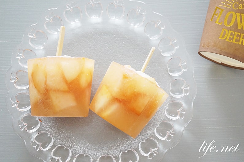 桃のアイスキャンデーのレシピ。ムラヨシマサユキさんの作り方。
