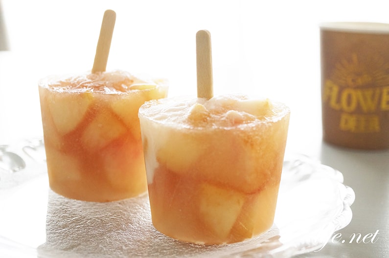 桃のアイスキャンデーのレシピ。ムラヨシマサユキさんの作り方。
