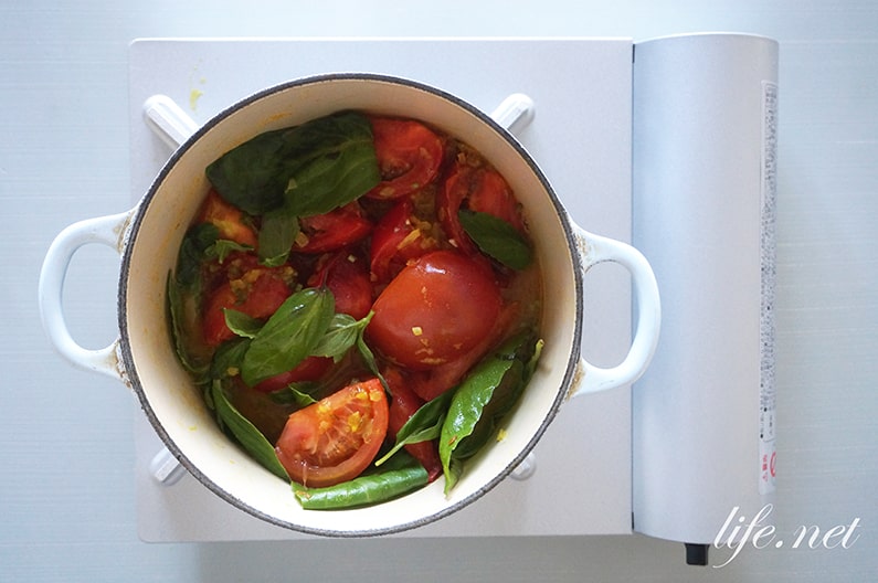 栗原はるみさんのトマトと海老の夏カレーのレシピ。きょうの料理で紹介。