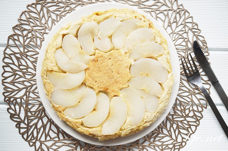 梨パンケーキのレシピ。ホットケーキミックスで！簡単梨ケーキ。