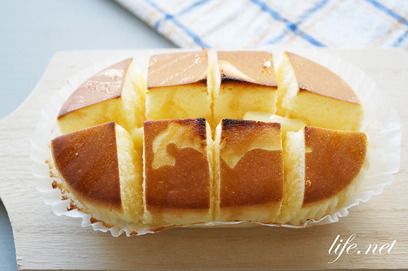 北海道チーズ蒸しケーキを焼く絶品レシピ。バターとはちみつがけ。