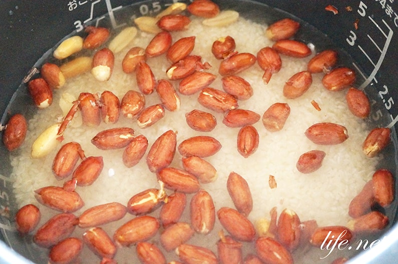 ピーナッツごはんのレシピと炊き方。炊飯器で簡単炊き込みご飯。
