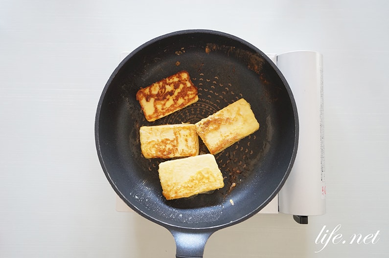 高野豆腐フレンチトーストのレシピ。テレビで話題の作り方。