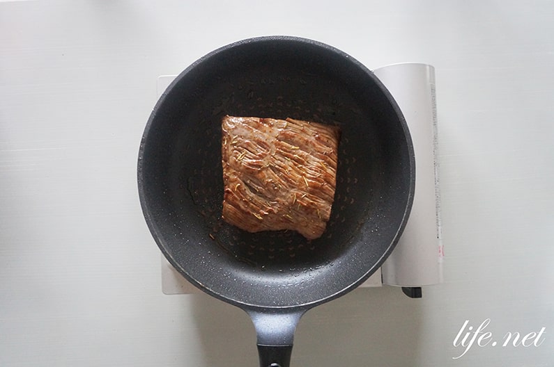 平野レミさんのフライパンローストビーフのレシピ。簡単絶品です。
