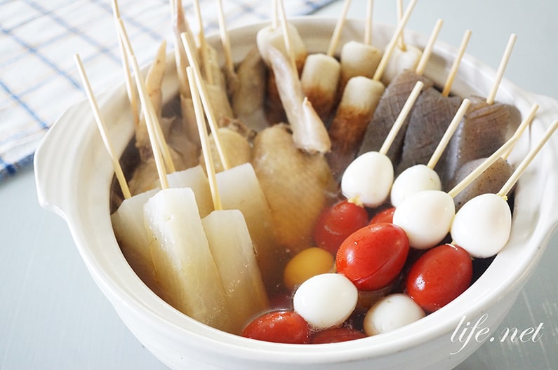 大原千鶴さんの串おでんのレシピ。NHKきょうの料理で話題。