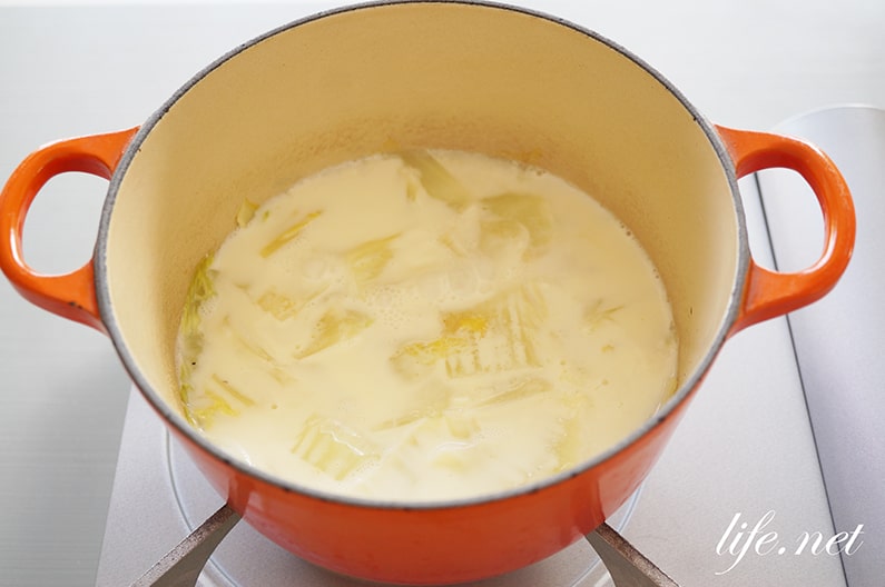 ガッテンの白菜のクリーム煮のレシピ。生クリームで絶品に。