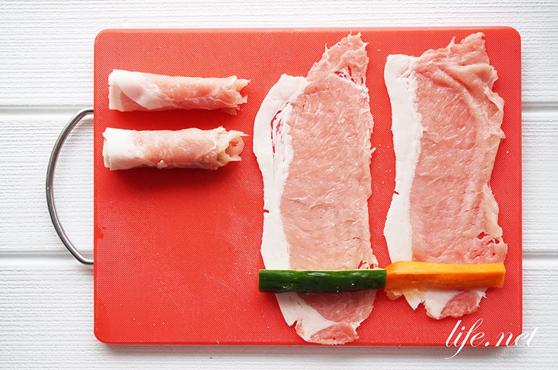 ぬか漬けの豚肉巻きの作り方。便秘解消にも効果的。