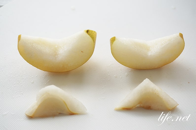 梨の切り方2通り。甘くて皮ごとおいしい食べ方を紹介。