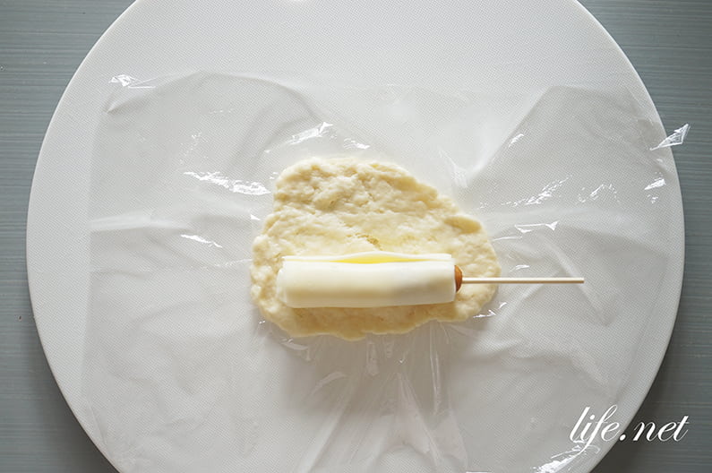 チーズハットグの作り方。ホットケーキミックスとさけるチーズで！