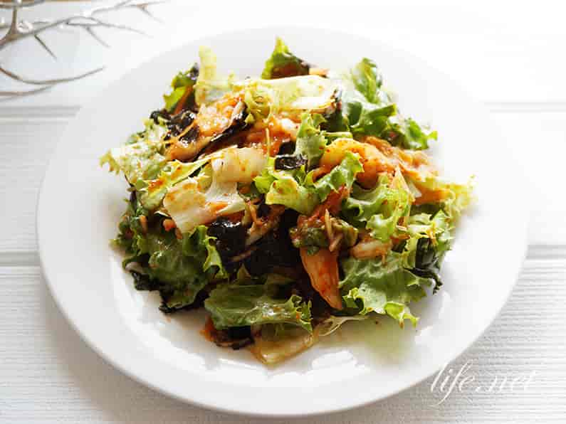 志麻さんのキムチレタスのレシピ。海苔とごま油で絶品韓国風サラダ！