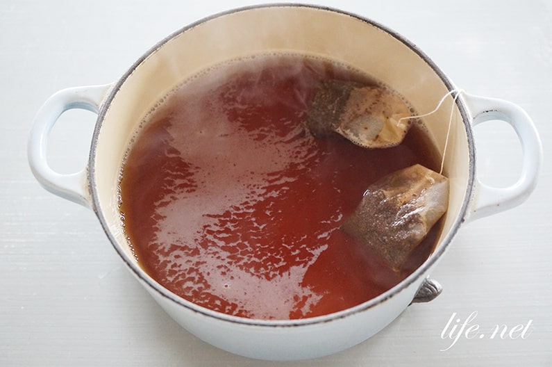 紅茶しゃぶしゃぶのレシピ。お肉を柔らかく、臭みも取ってくれる。